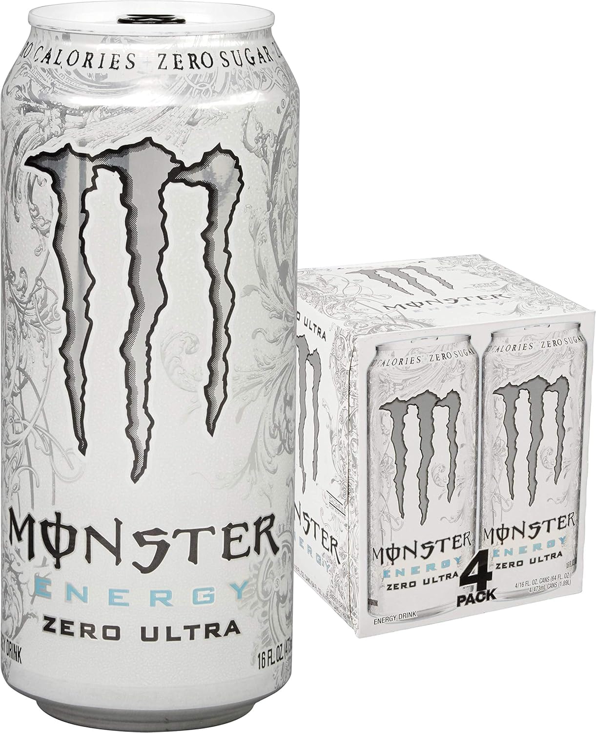 Monstar Energy, Zero Ultra, 16 fl oz, 4 Pack