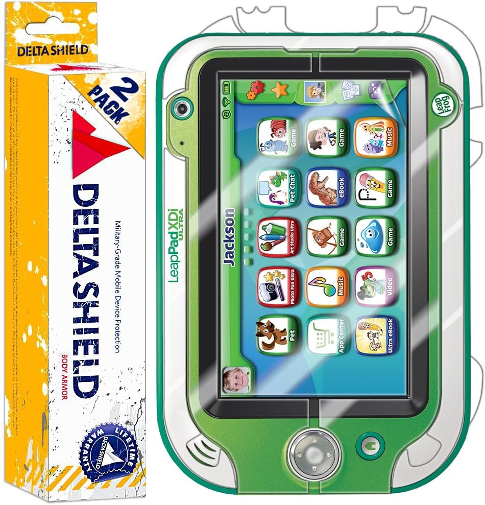 DeltaShield Leapfrog LeapPad Ultra 7 inch Screen Protector (2 Pack) (Includes Screen Protector) Military Grade Clear HD Film
