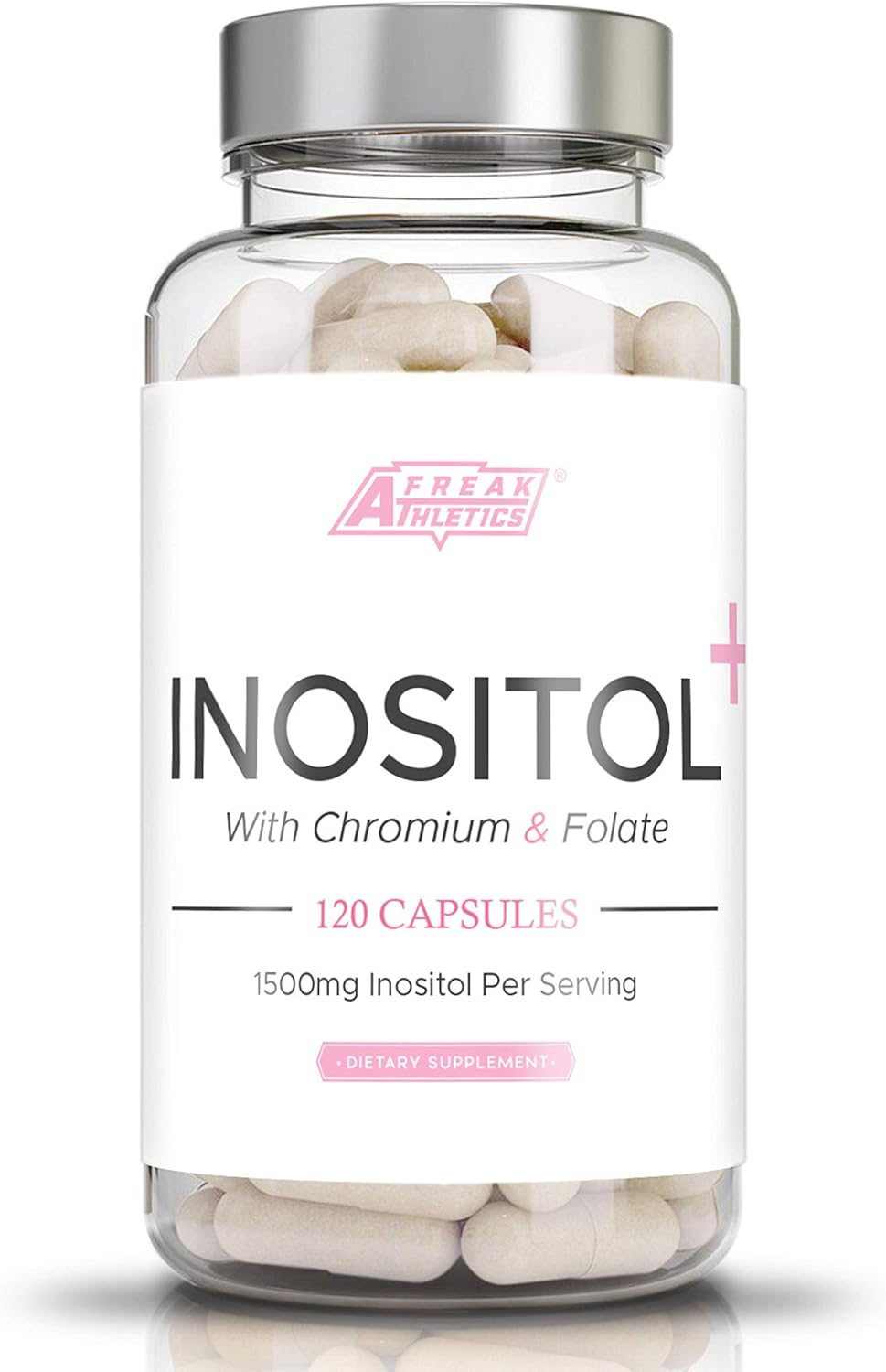 Myo-Inositol Capsules by Freak Athletics - Inositol Capsule with Chromium & Folate - 120 Capsules Vegan & Vegetarian Friendly - UK Made