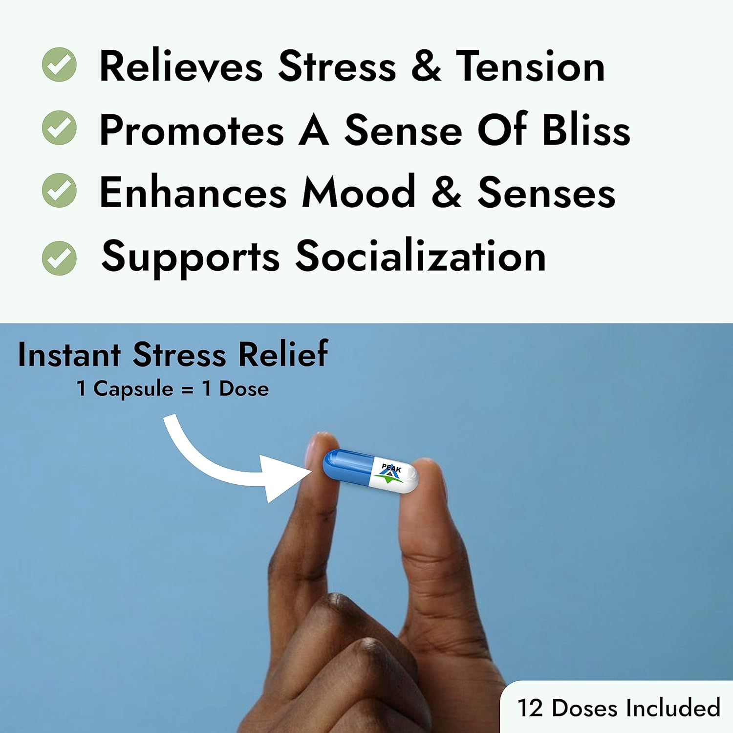 Peak Supplement: Supplement for Stress Relief | Made with All Natural Ingredients