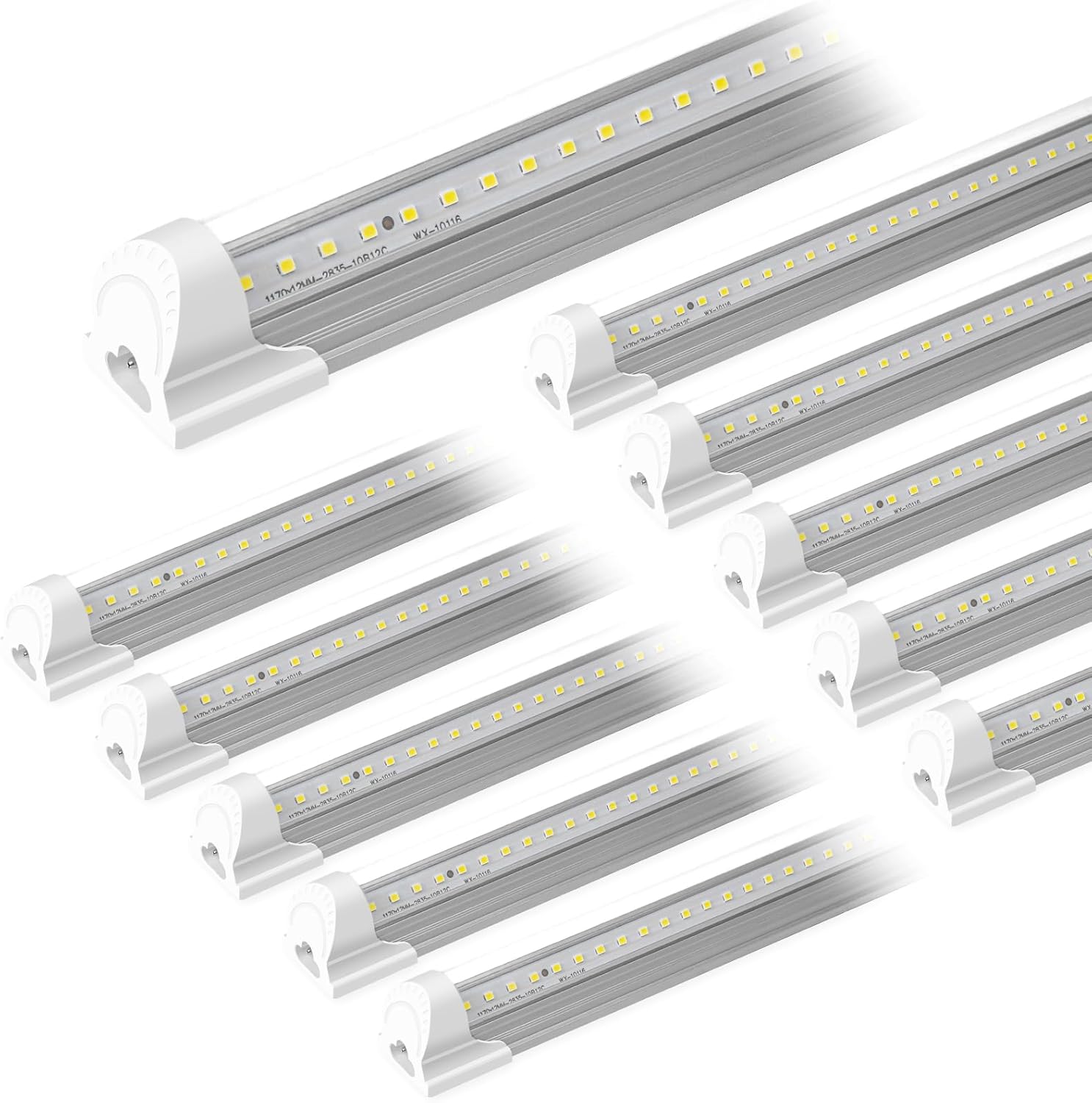 SZHLUX 10 Pack LED Shop Light 4FT, 42W 5000K 6300LM Daylight White V Shape T8 LED Tube Lights, High Output for Garage