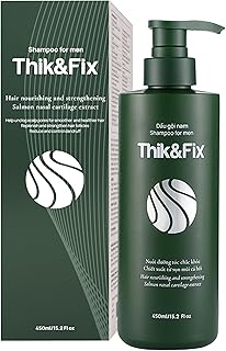 Thik&Fix Shampoo for Hair Loss & Hair Growth, Restores Hair Growth Cycle, Effective Hair Loss Shampoo Treatment for Men, Thickening Hair Growth Shampoo for Damaged Hair, Dandruff, Gray Hair (15.2oz)