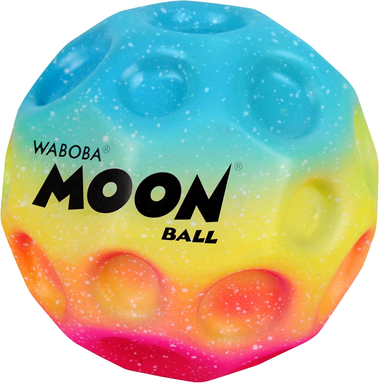 Waboba The Original Moon Ball - Hyper Bouncy Ball - All Ages Extreme Bounce and Fun - Perfect for Active Play and Outdoor Games - Black/Silver