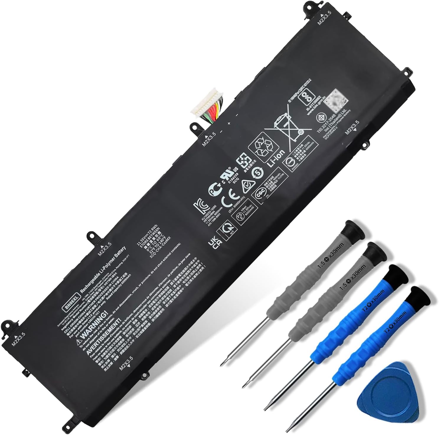 72.9Wh BN06XL L68299-005 Compatible with HP Spectre X360 15 15-eb000 15-eb0xxx 15-eb1xxx 15-EB1043DX 15-EB0053DX 15-EB0043DX 15T-EB 15-EB 15T-EB000 15T-EB100 Series BNO6XL BN06072XL L68299-005 11.55V