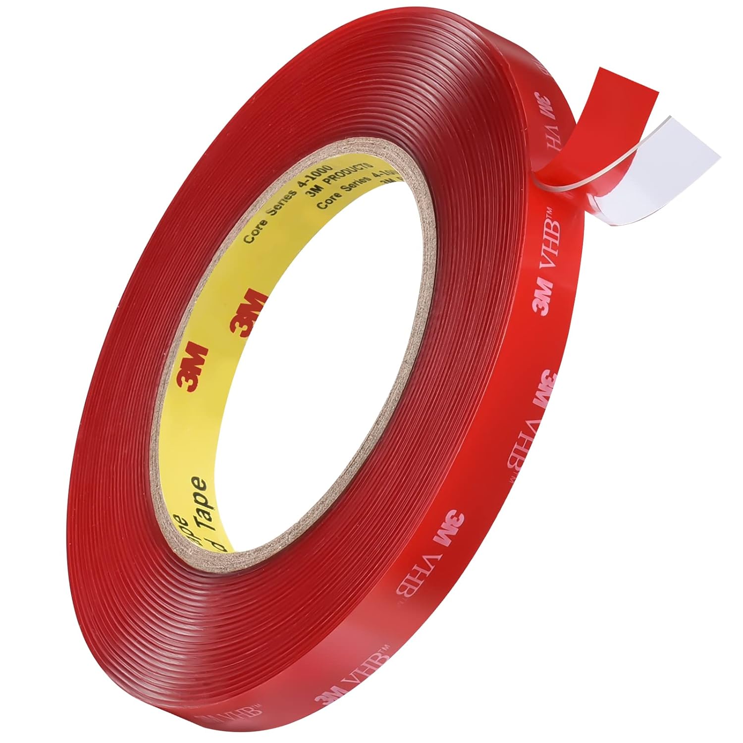 Elover VHB Transparent Double Sided Heavy-Duty Mounting Tape, Waterproof Tape, 16FT Length, 0.4 Inch Width for Car LED Strip Lights Home Decor, Office Decor