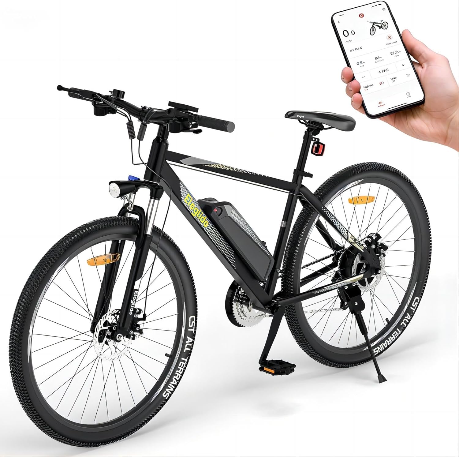 Eleglide Electric Bike, M1 Plus 27.5''/29'' E Mountain Bike, Electric Bicycle for Adults, Commute E-bike with 12.5Ah Removable Battery, LCD Display, Dual Disk Brake, Specialist 21 Speed