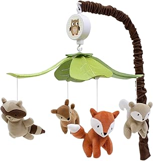 Lambs & Ivy Woodland Tales Multicolor Forest Animals Musical Baby Crib Mobile
