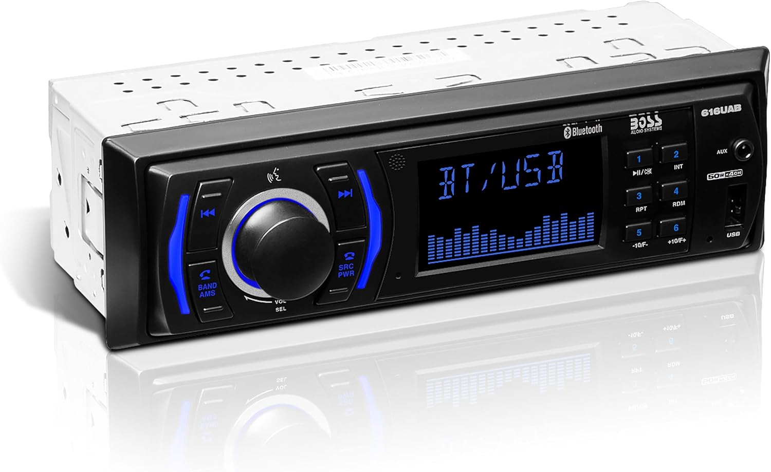 BOSS Audio Systems 616UAB Car Stereo With Bluetooth - Single DIN, MP3, USB, Aux-in, AM/FM, No CD DVD Player