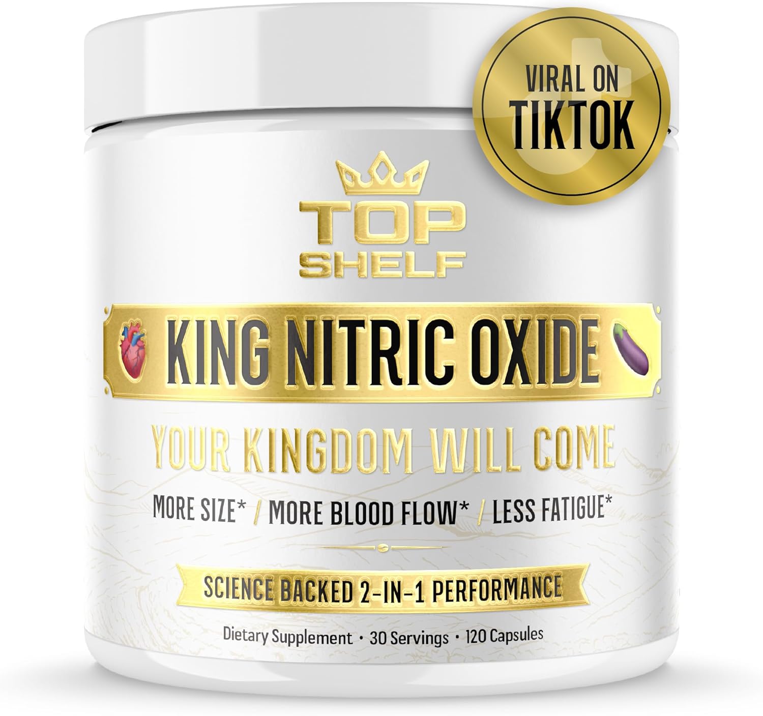 Nitric Oxide Supplement for Men 6-in-1, Alpha Blood Flow, Stamina Booster, Strength, Energy, Endurance | 120 Capsules