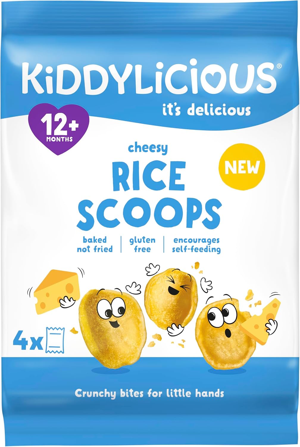 Kiddylicious Cheesy Rice Scoops 4 x 10g
