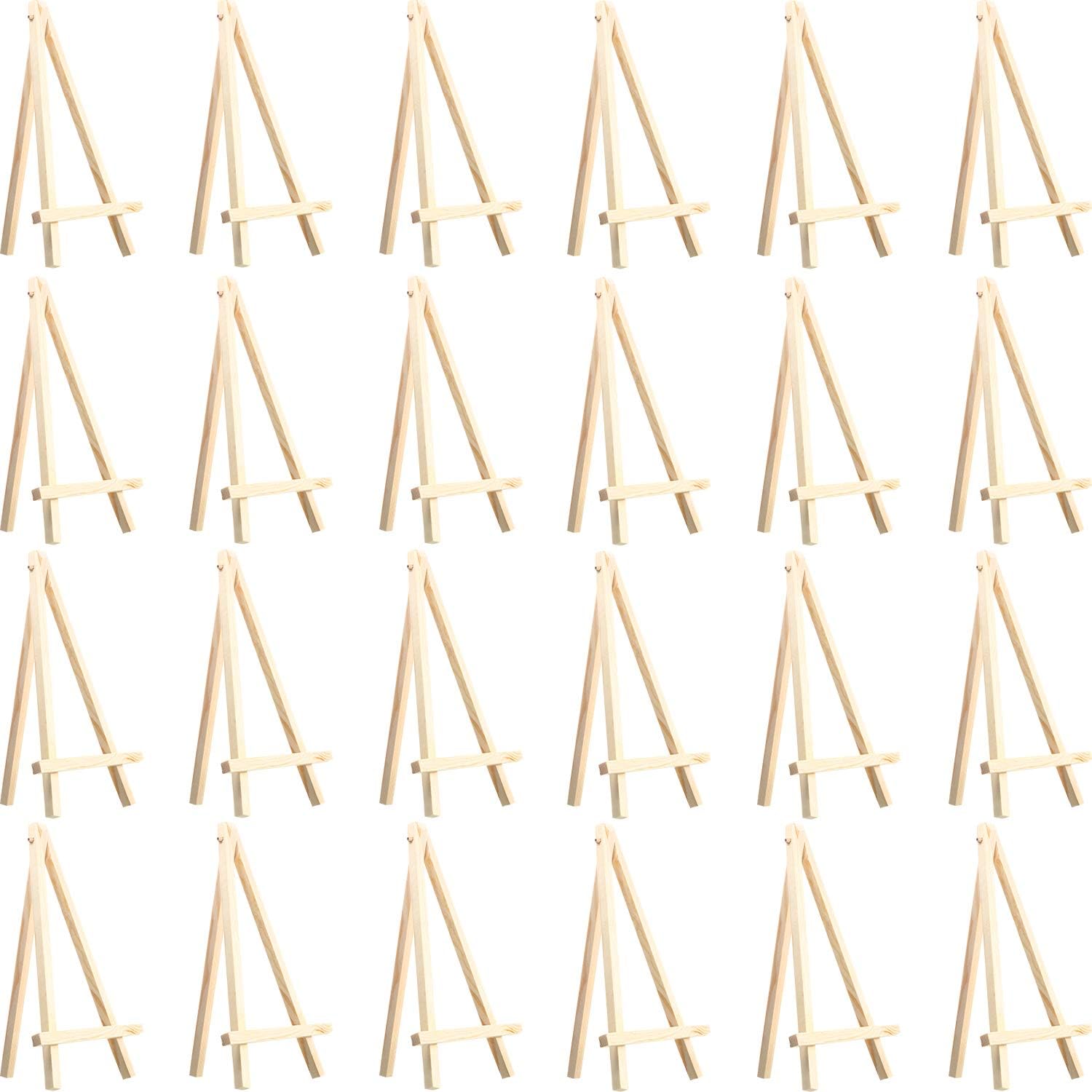 24 Pack Mini Wood Display Easel (8 Inch)