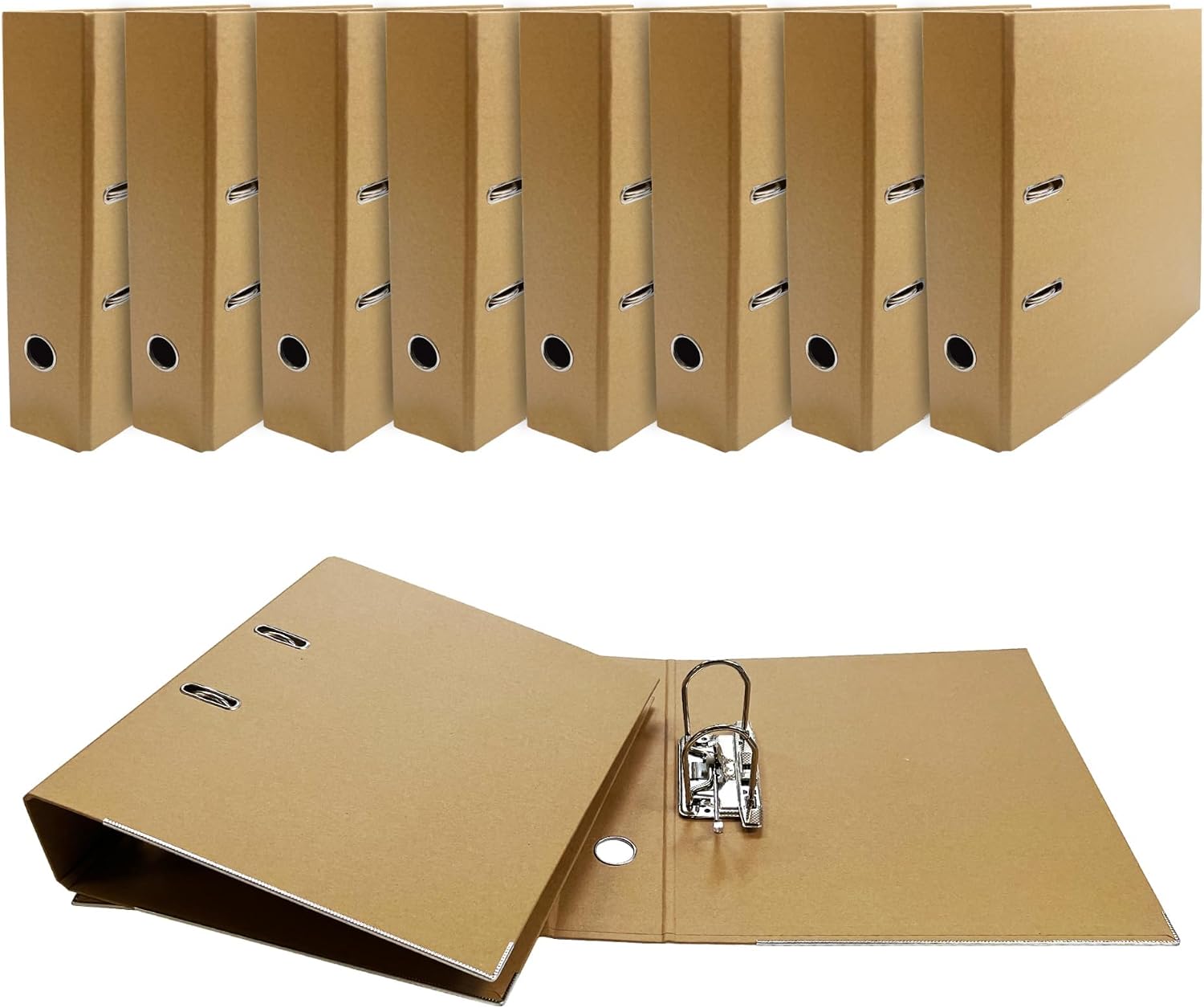 Pack of 5 A4 Kraft Paperboard Lever Arch Files
