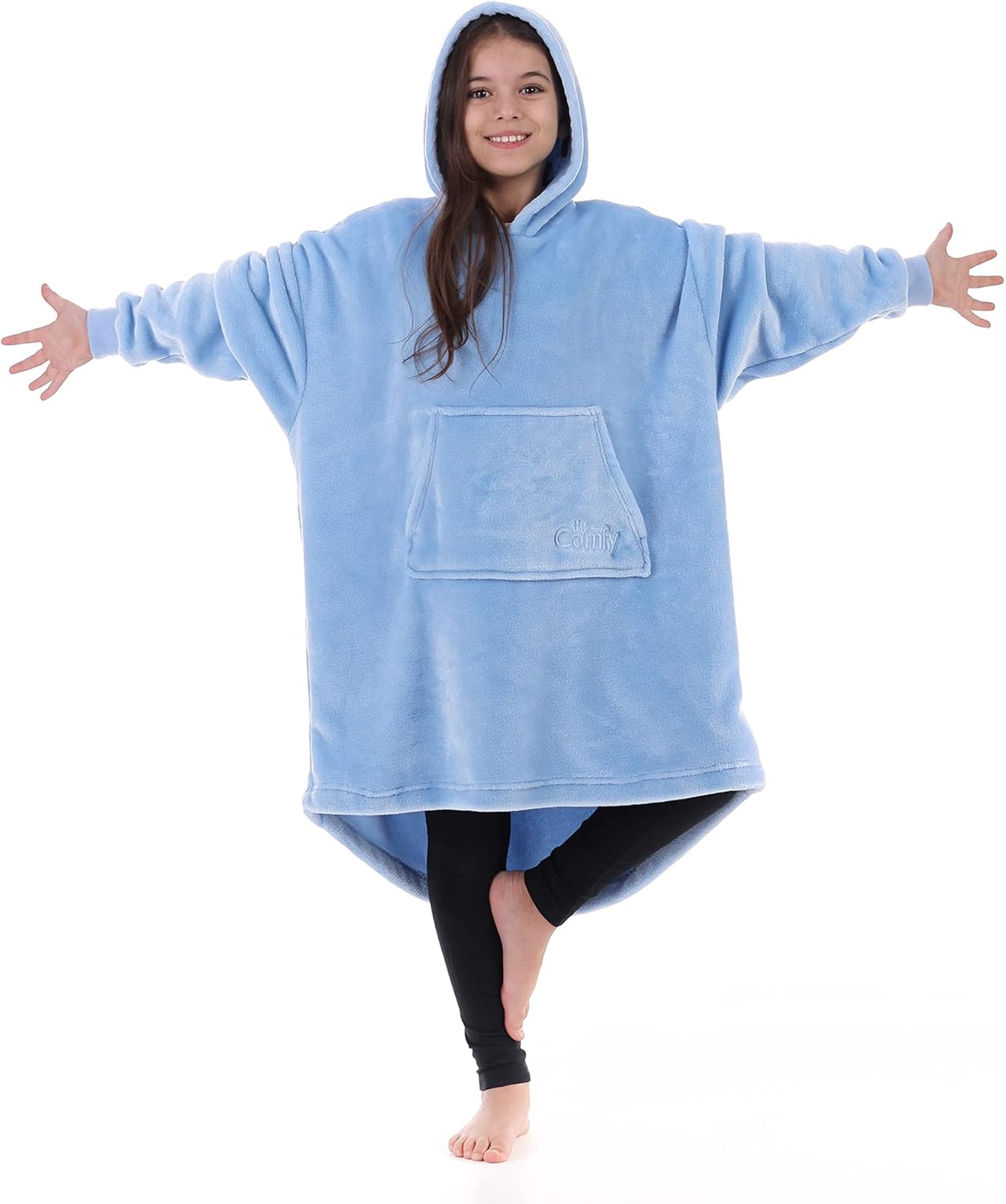 THE COMFY Dream Jr for Kids | Lightweight Microfiber Fleece Wearable Blanket with Hood & Pocket | Seen on Shark Tank