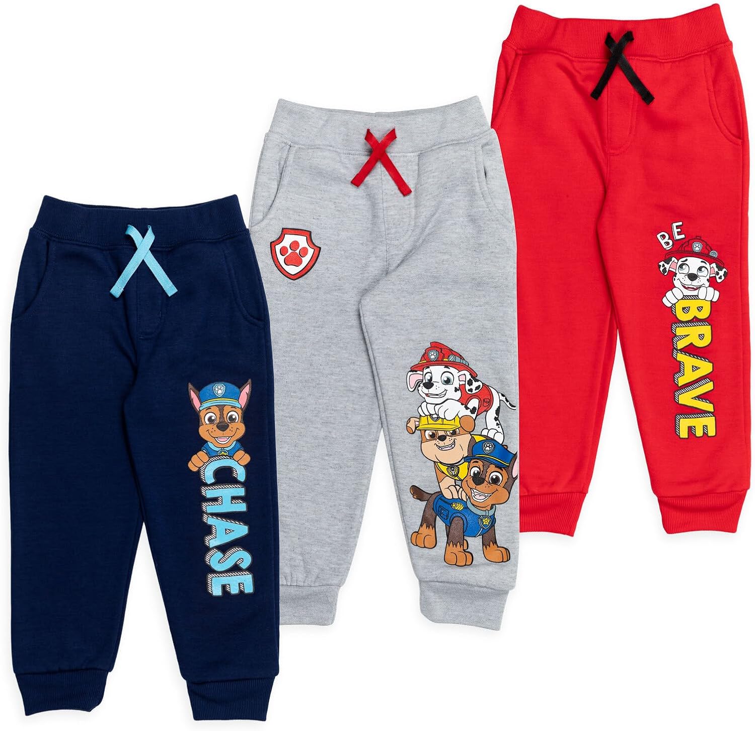 Paw Patrol Fleece 3 Pack Pants Toddler to Little Kid Sizes (2T - 7-8)