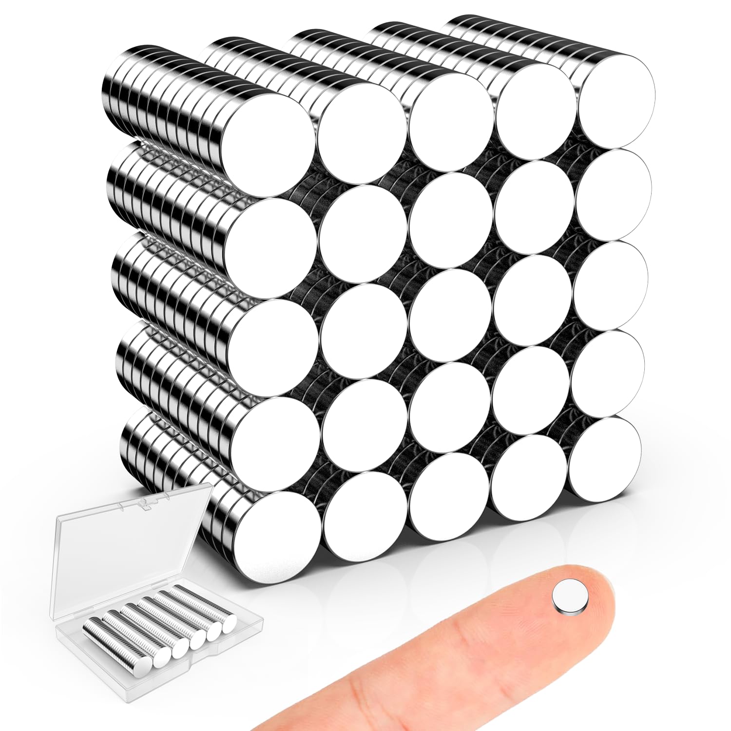 Hobby Magnets, Caturledas 300 Pack 4x1 mm Small Round Magnetic Rare Earth Neodymium Magnet for Home Kitchen Office School