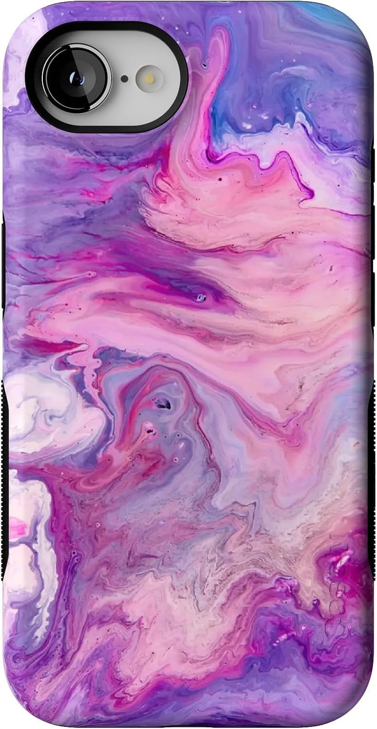 Casely iPhone 16e Case | Tie Dying Over You | Purple Marble | Compatible with MagSafe | Bold Protective Design