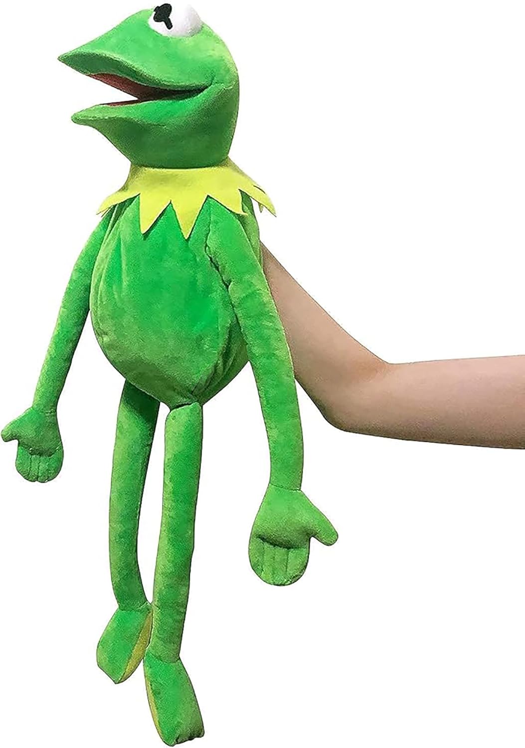 Kermit the Frog Hand Puppet Anime Plush Toy Frog Muppets Puppets for Children Kids Adults Gifts 23.6" Stitch Puppet Frog Teddy