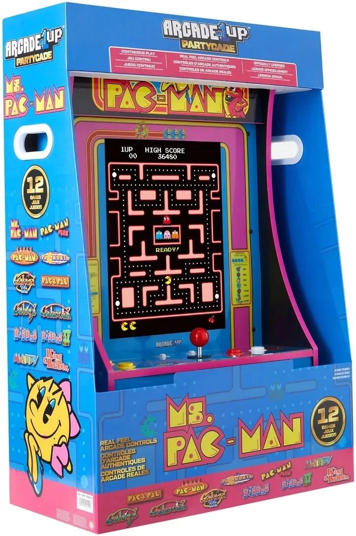 ARCADE1UP MS PAC-Man PARTYCADE 8 Games in 1 Blue