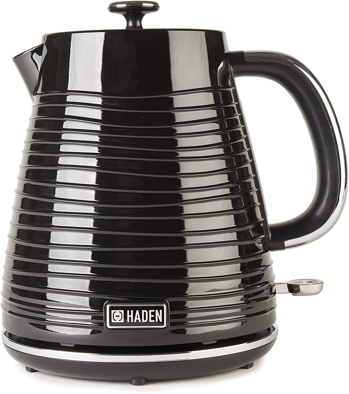 Haden Devon 1.7L Black Kettle – Stylish, Lightweight, Cordless Kettle for Tea & Coffee – Perfect for Daily Use in Small Kitchens and Homes – Essential Electric Kitchen Appliance