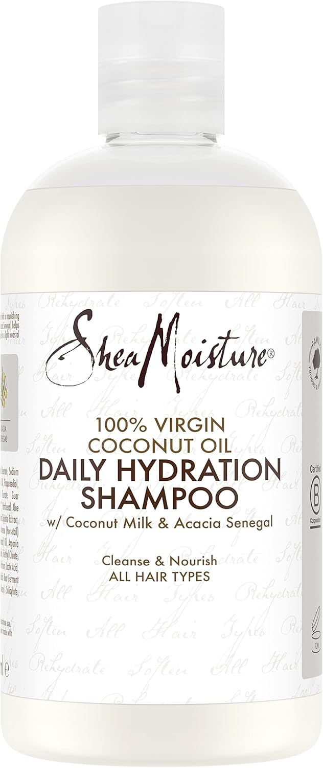 SHEA MOISTURE Daily Hydration 100% Virgin Coconut Oil Shampoo silicone and sulphate free for all hair types 384 ml