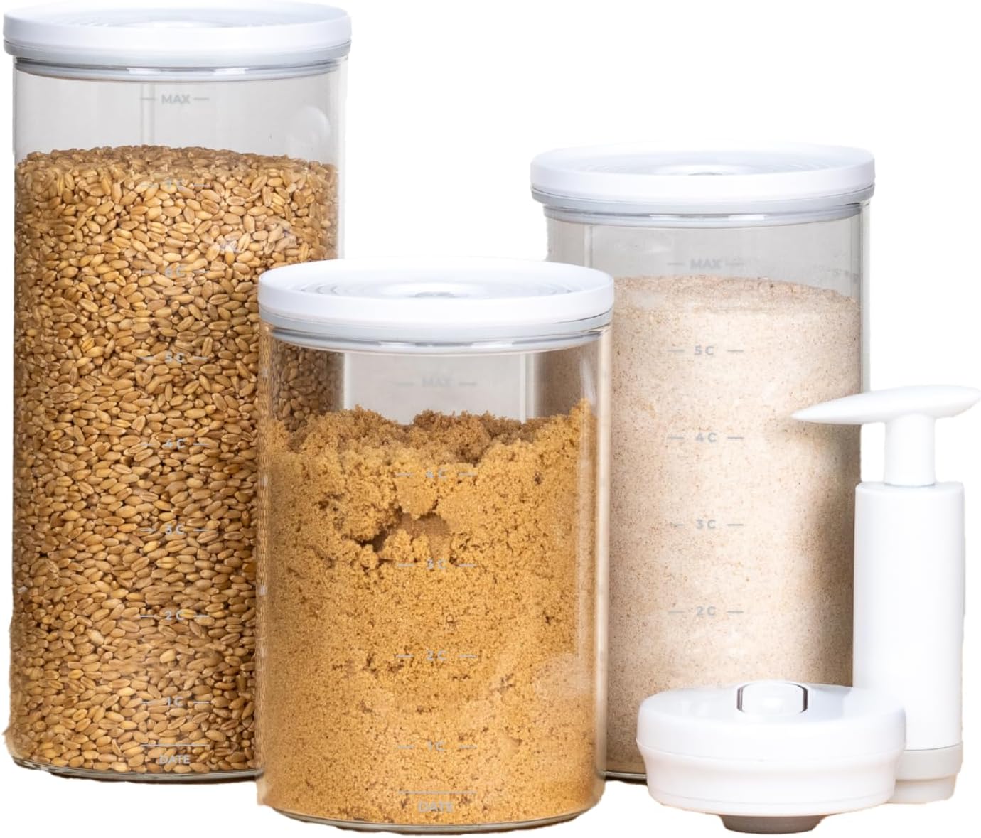 Nutrimill Glass Vacuum Seal Containers - Set of 3