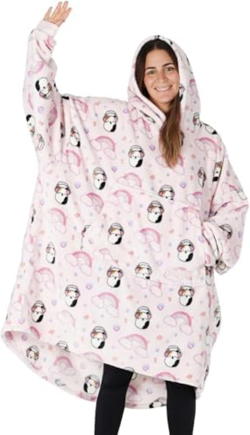 THE COMFY Dream Squishmallows Oversized Wearable Blanket Gifts for Women and Kids, Ultrasoft Plush Light Microfiber Blankets Seen on Shark Tank