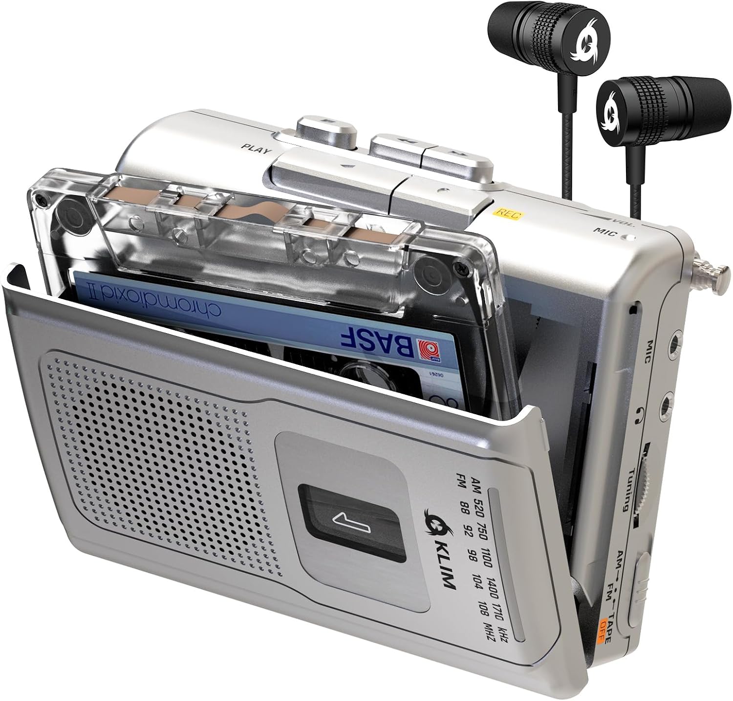 K8 Cassette Player with Headphones, Portable Recorder, AM FM Radio
