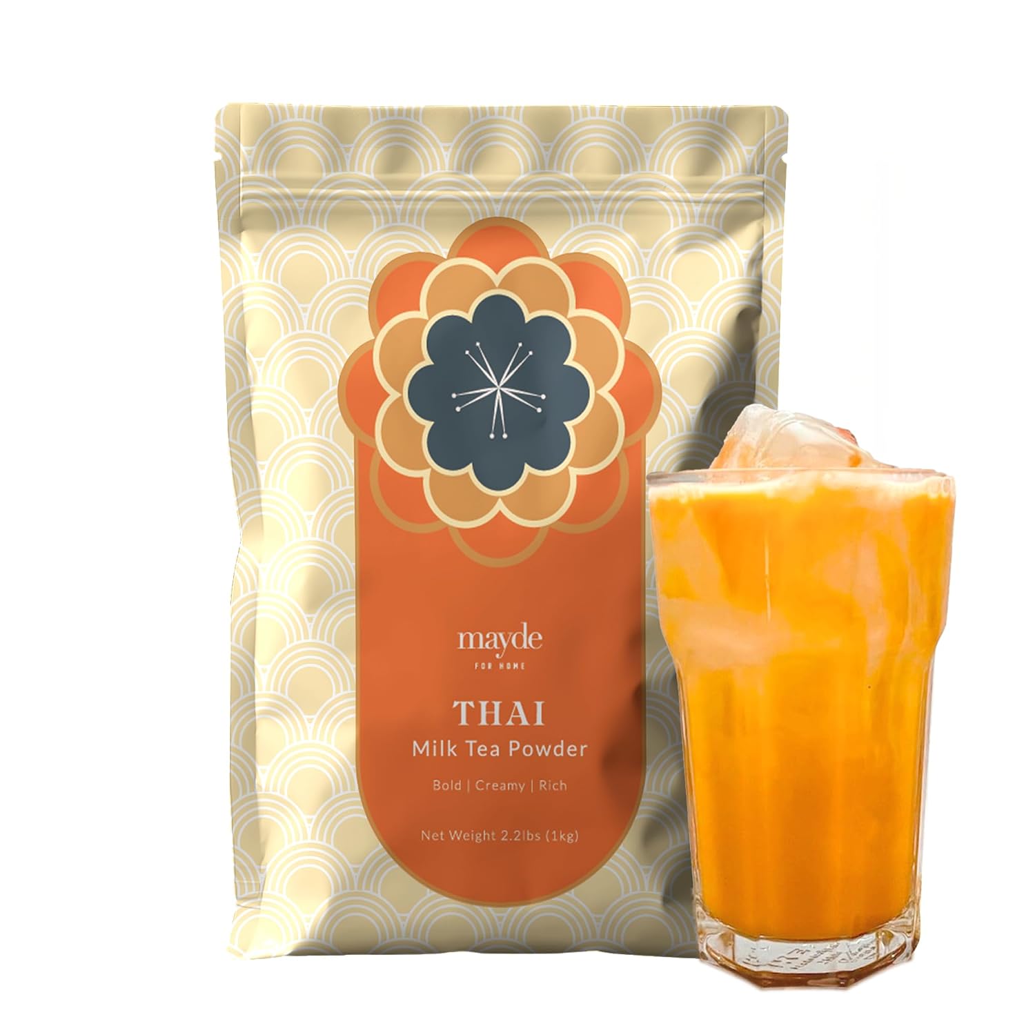 Mayde Thai Milk Tea Powder, Instant Milk Tea Powder From Taiwan, For Boba Milk Tea, 2.2 lbs