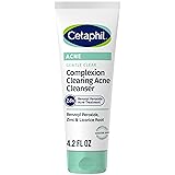 Cetaphil Gentle Clear Complexion-Clearing BPO Acne Cleanser with 2.6% Benzoyl Peroxide, Creamy and Soothing for Sensitive Skin, Suitable for All Skin Types, 4.2oz