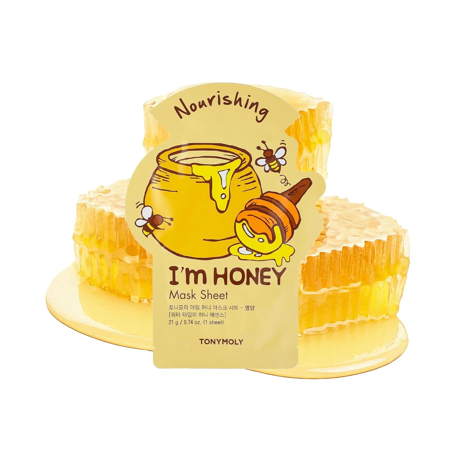 TONYMOLY I'm Real Sheet Mask, Korean Skin Care Face Mask , Hydrating & Moisturizing Skincare, Vitamin Infused Facial, Soothes Skin