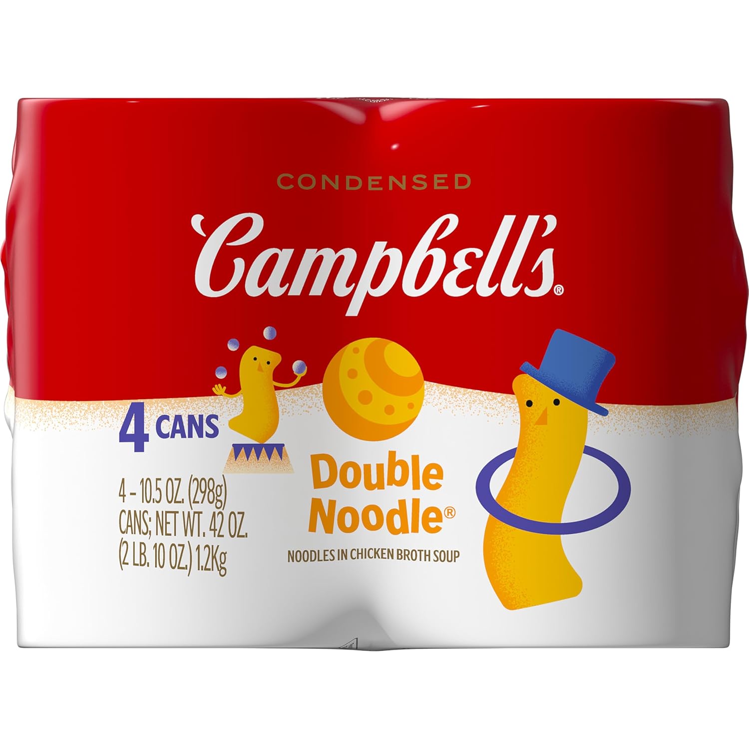 Campbell’s Condensed Kids Double Noodle Soup, 10.5 oz Can (4 Pack)