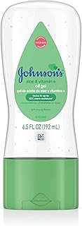 Johnson's Baby Oil Gel with Aloe Vera & Vitamin E, Hypoallergenic Baby Skin Care, 6.5 fl. oz