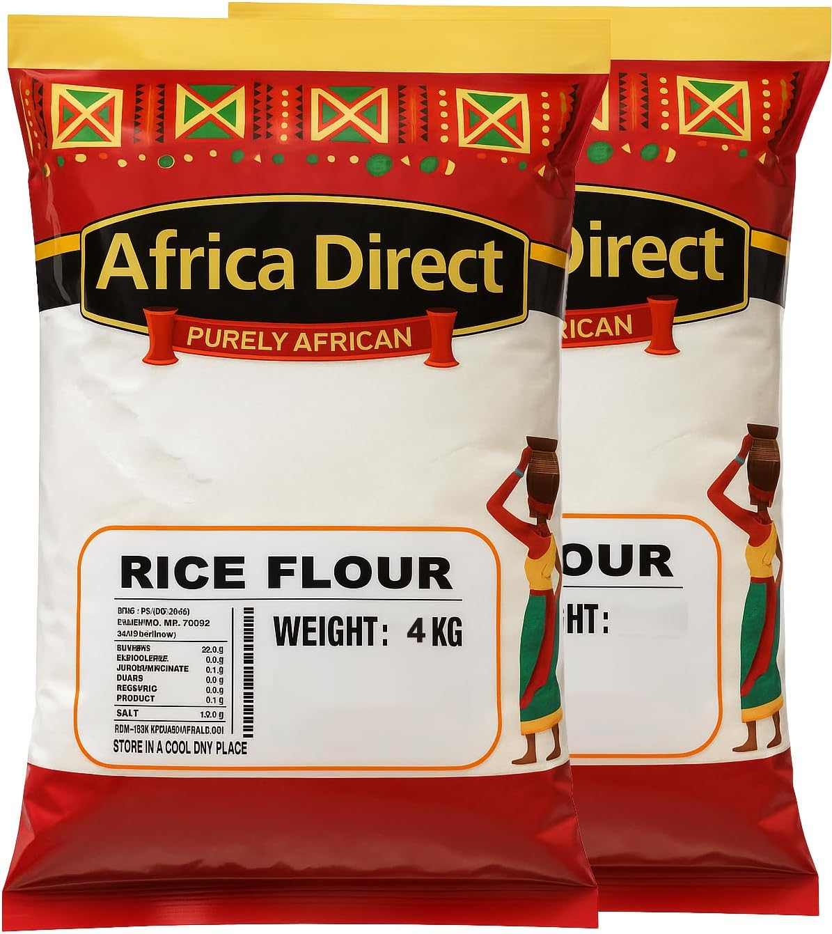 Africa Select Rice Flour 4kg | Premium Gluten-Free White Rice Flour | Family Pack