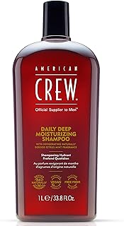 American Crew Shampoo for Men, Daily Deep Moisturizer, Naturally Derived, Vegan Formula, Citrus Mint Fragrance, 33.8 Fl Oz
