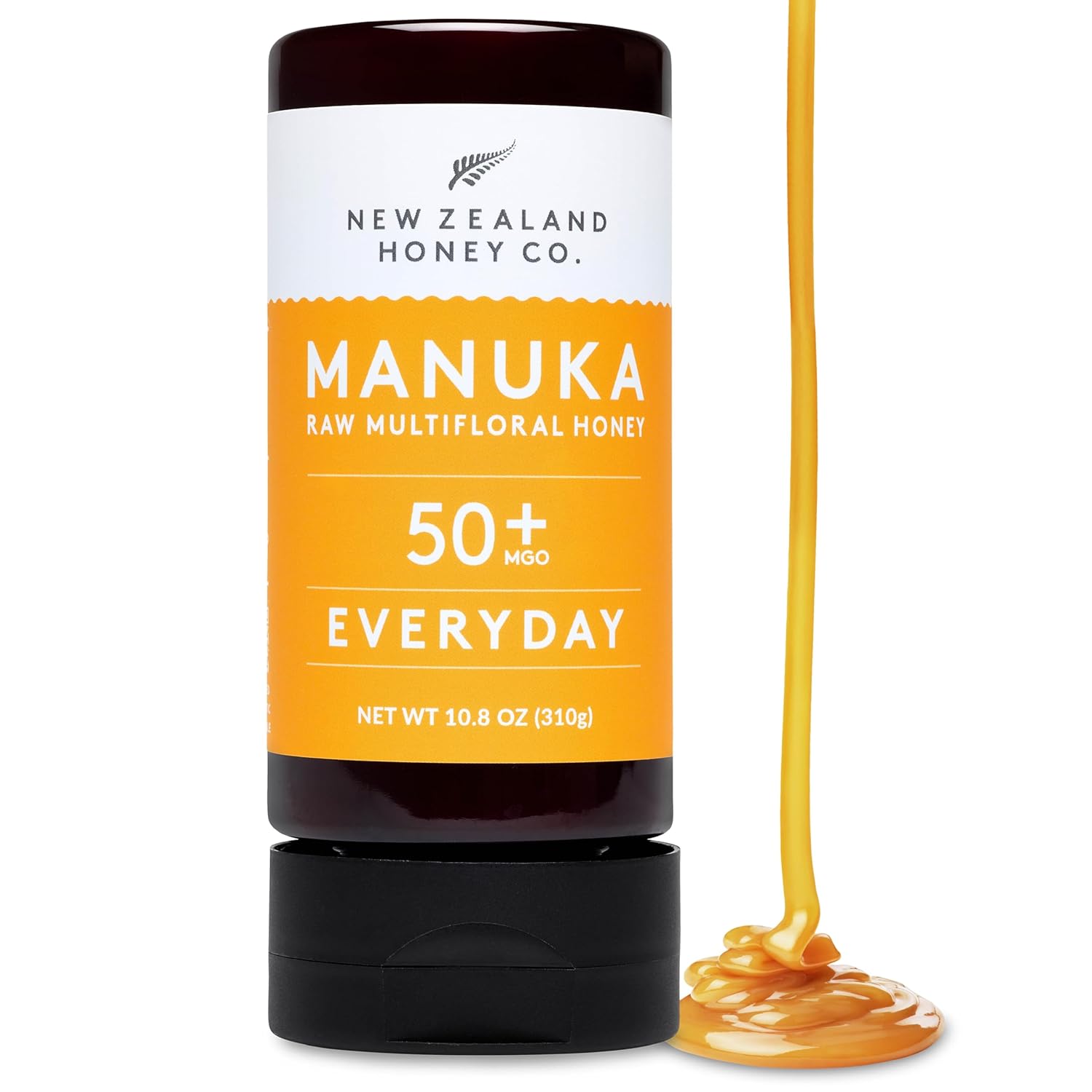 New Zealand Honey Co. Raw Manuka Honey MGO 50+, 10.8oz / 310g, Full Traceability, No Additives, Non-GMO