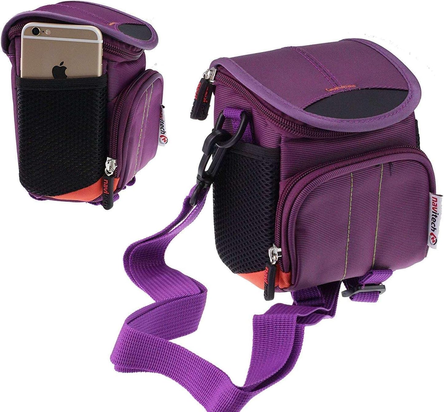 Navitech Purple Camera Shoulder Bag Compatible with ToAuite 4K Digital Camera