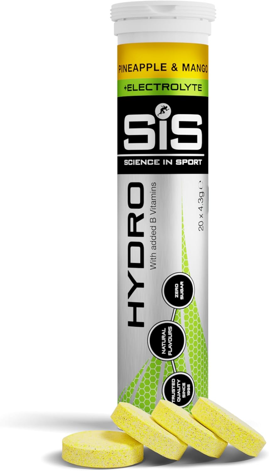 Science in Sport Hydro Electrolyte Tablets 20 pcs. Pineapple & Mango – Vegan & Gluten-Free, Ideal to Promote Hydration and Maintain Electrolytes Balance (Packaging May Vary)