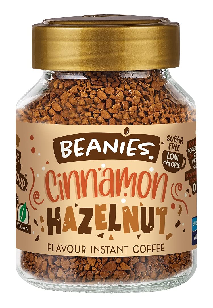 Beanies Cinnamon and Hazelnut Flavoured Instant Coffee 50 g (Pack of 6)