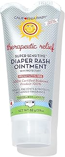 California Baby Super Sensitive Unscented Diaper Rash Cream | Zinc Oxide Ointment | 100% Bio-Based | Fragrance Free | Hypoallergenic | Soothing Diaper Rash Cream For Baby | 82 g / 2.9 oz