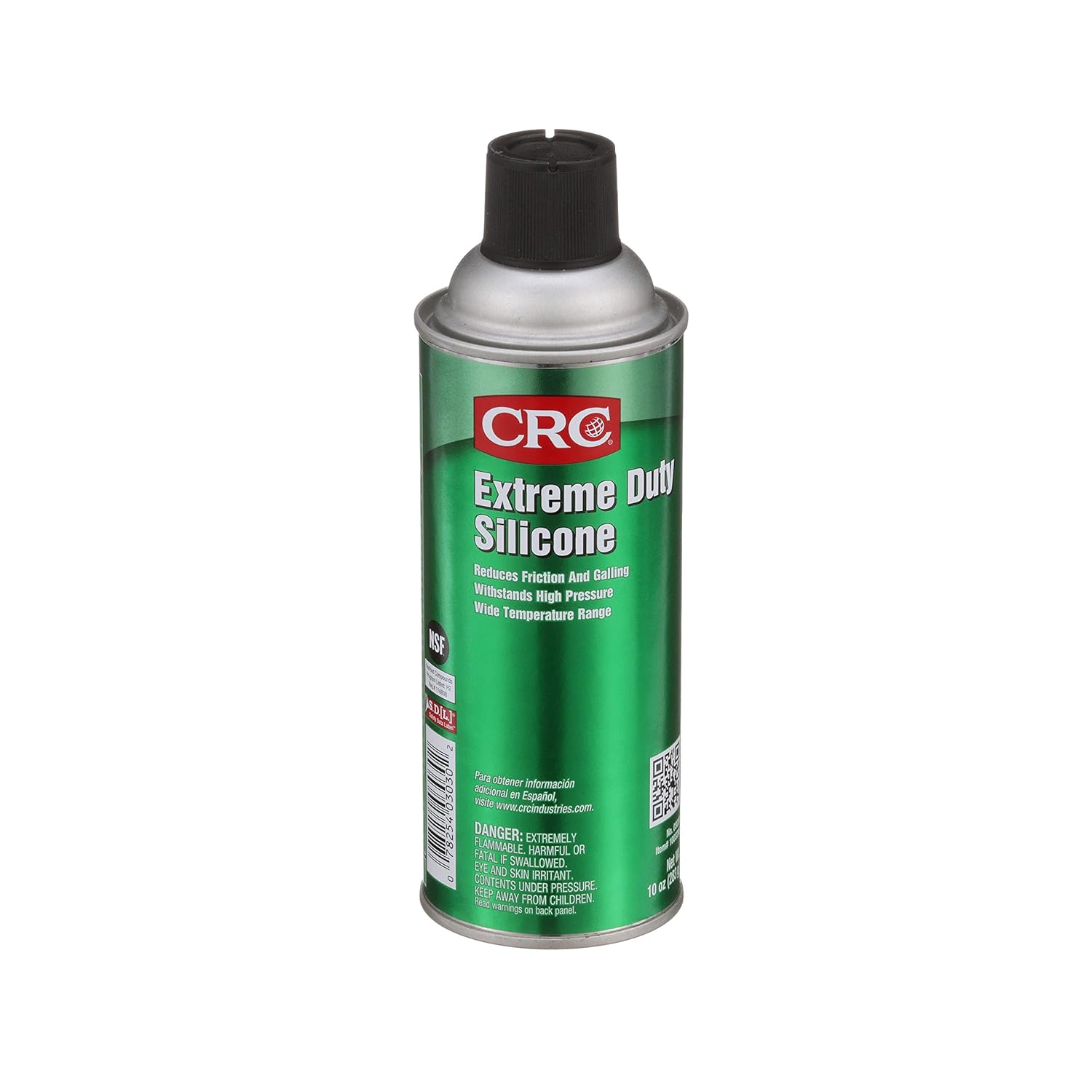 CRC Extreme Duty Silicone Lubricant 03030 – 10 Wt Oz., Premium Grade Silicone Aerosol for High Temperature Applications