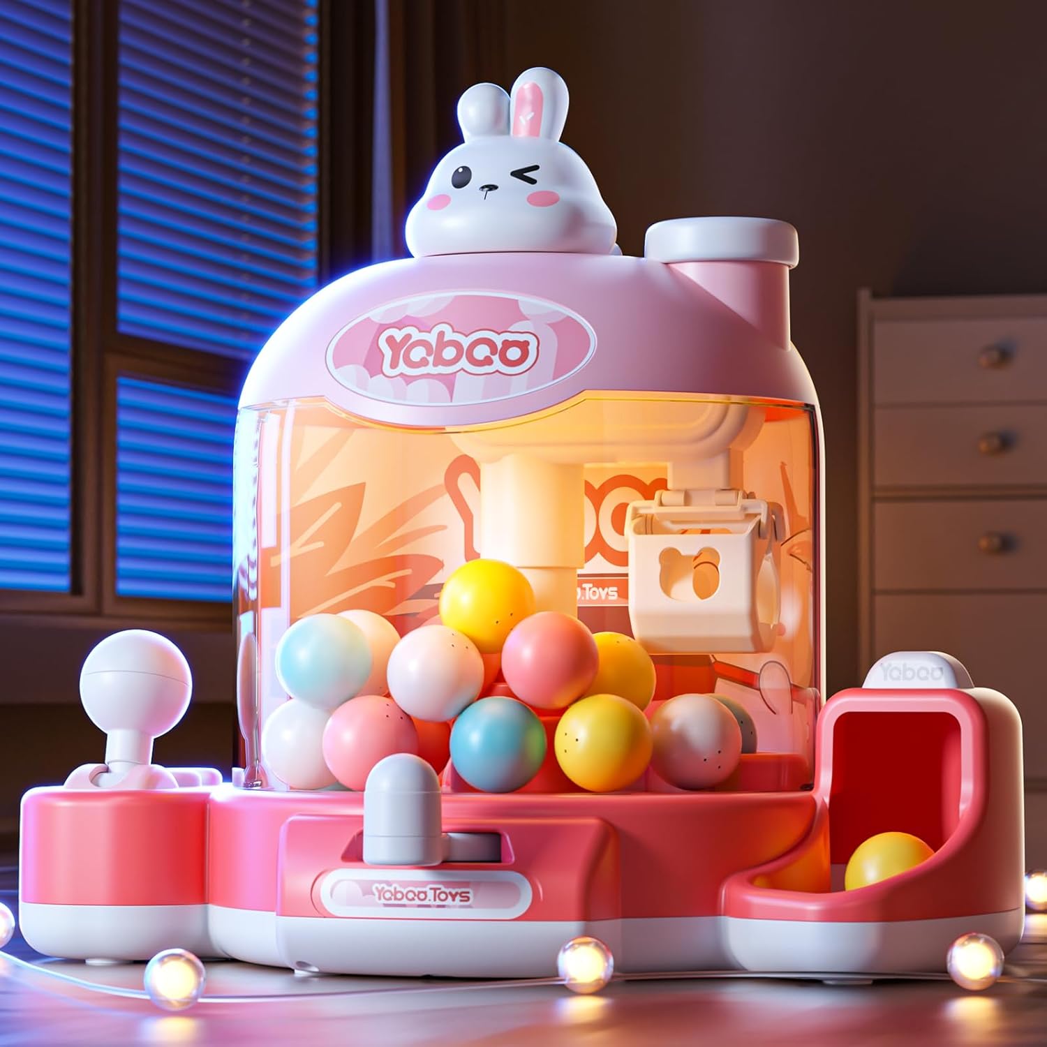 Skirfy Vending Machines Kids Toys Mini Vending Machines Gumball Prize Machines Maker Game Claws Machines Game Sensory Toys Dolls Gifts（Pink）