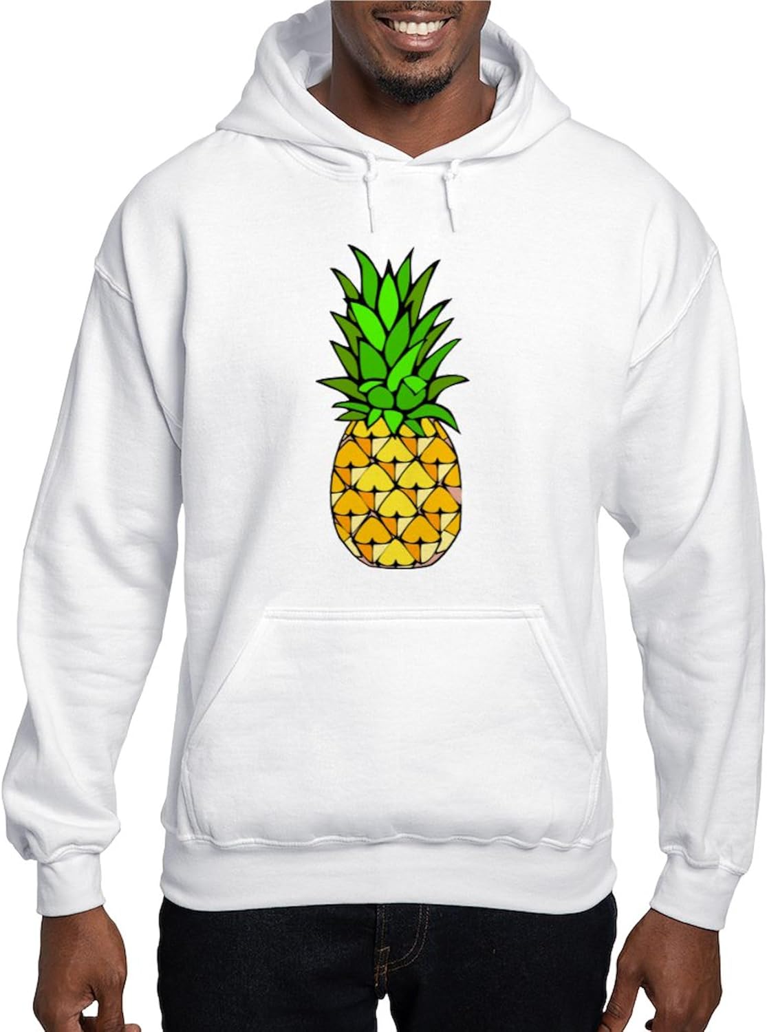 CafePress Pineapple Cute Women Girls Colorful Fas Sweatshirt Men's Light Regular Fit Hooded Sweatshirt