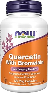 NOW Foods Supplements, Quercetin with Bromelain, Balanced Immune System*, 120 Veg Capsules
