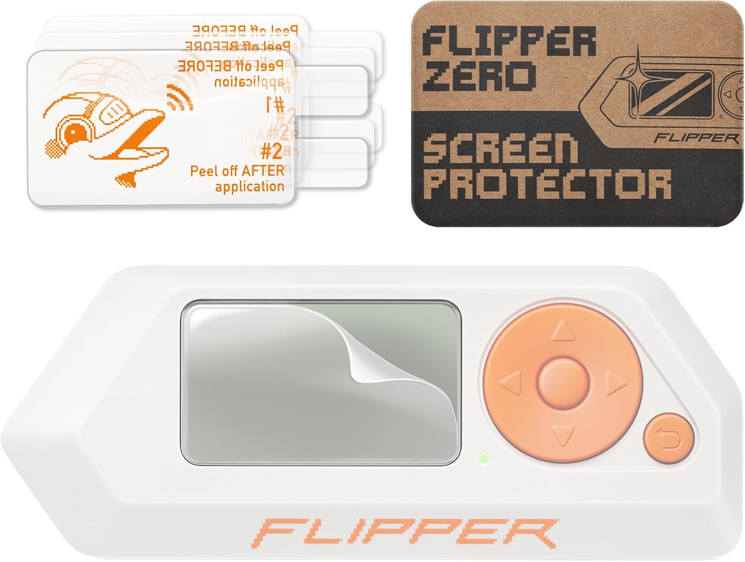 Flipper Zero Screen Protector (3-Pack) – 9H Tempered Glass