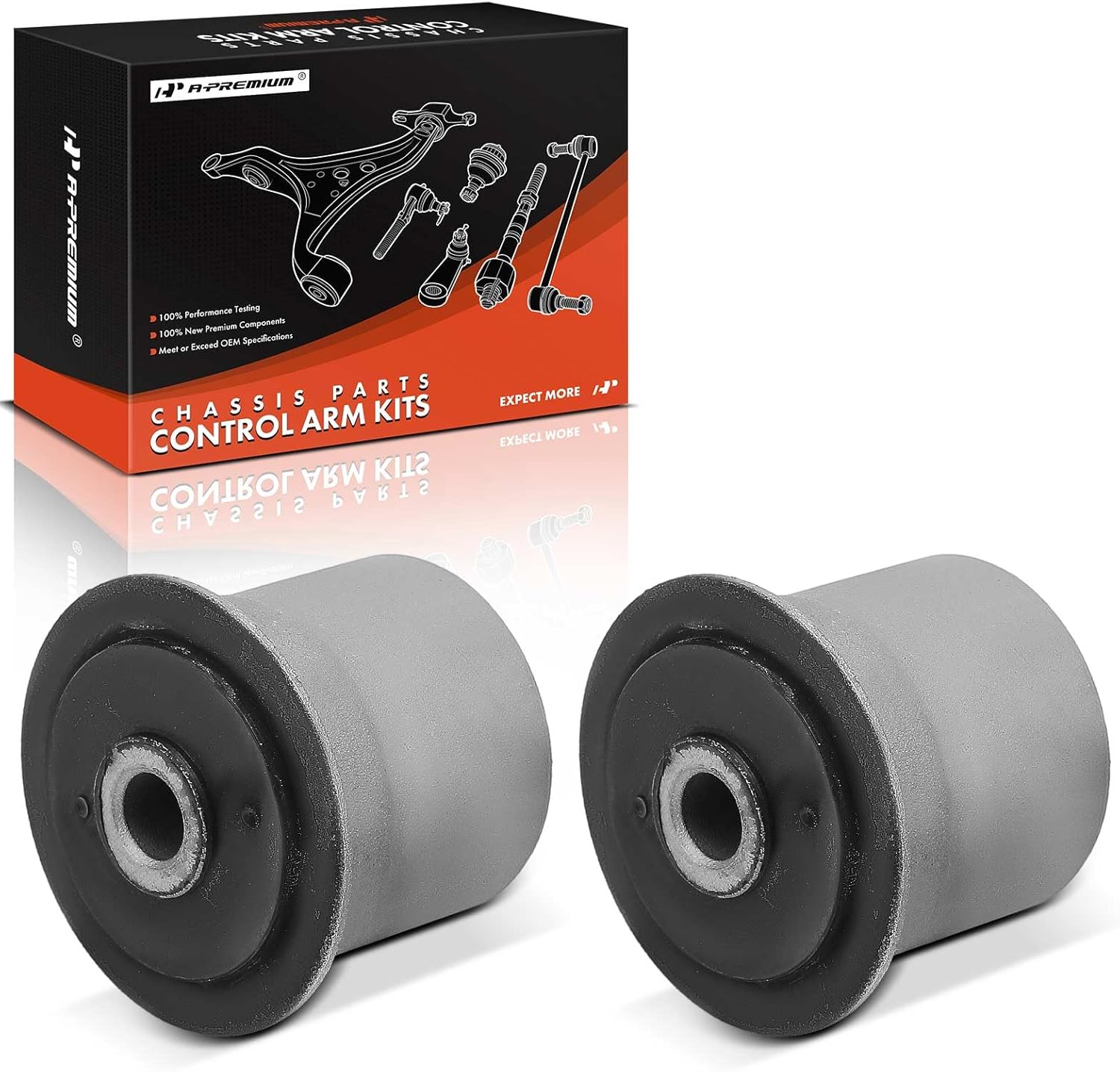 A-Premium 2 x Front Upper Control Arm Bushing Kit, Compatible with Jeep Wrangler 1997-2006, Cherokee 1984-2001, Grand Cherokee 1993-1998, Comanche 1986-1992, Wagoneer 1984-1990