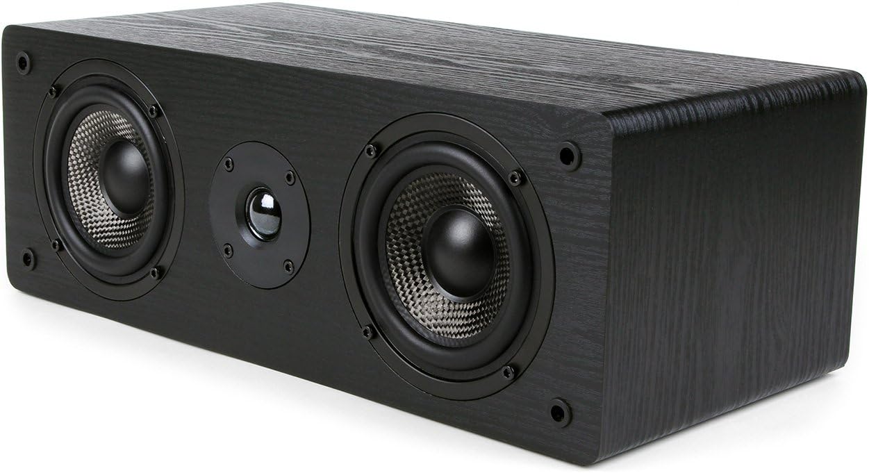 Micca MB42-C Center Channel Speaker for Home Theater, Surround Sound, Passive, 2-Way (Black, Each)