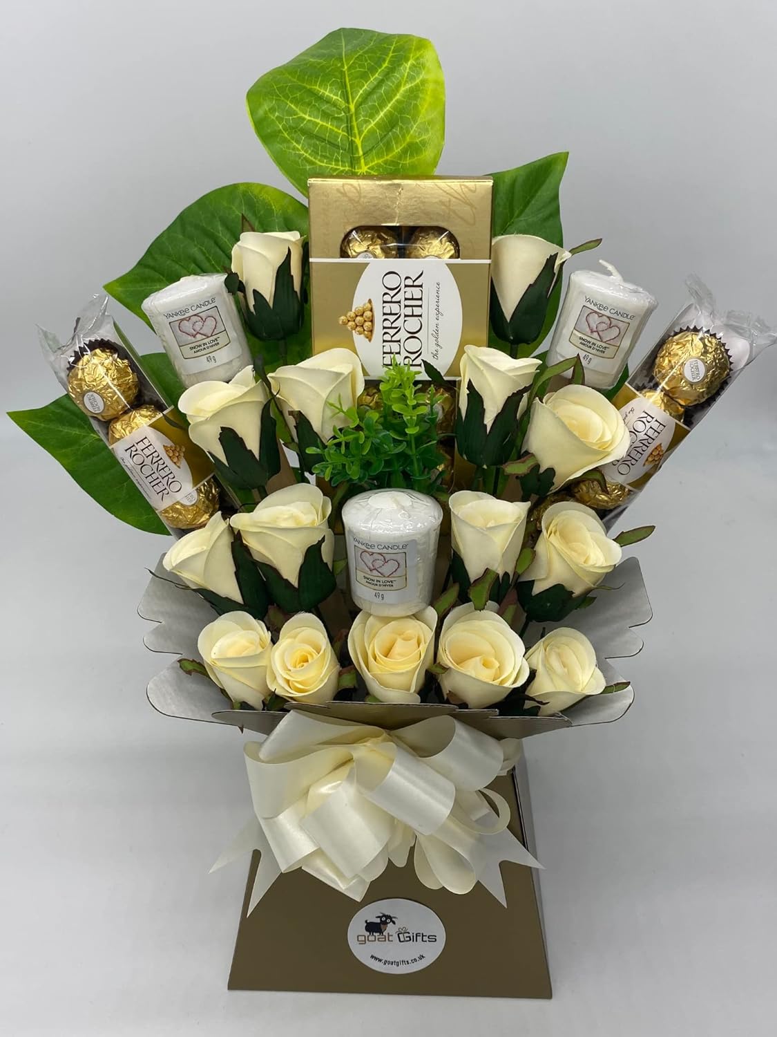 Goat Gifts Compatible with Chocolate & Candle Chocolate Bouquet Gift Ferrero Rocher | 16 Truffles