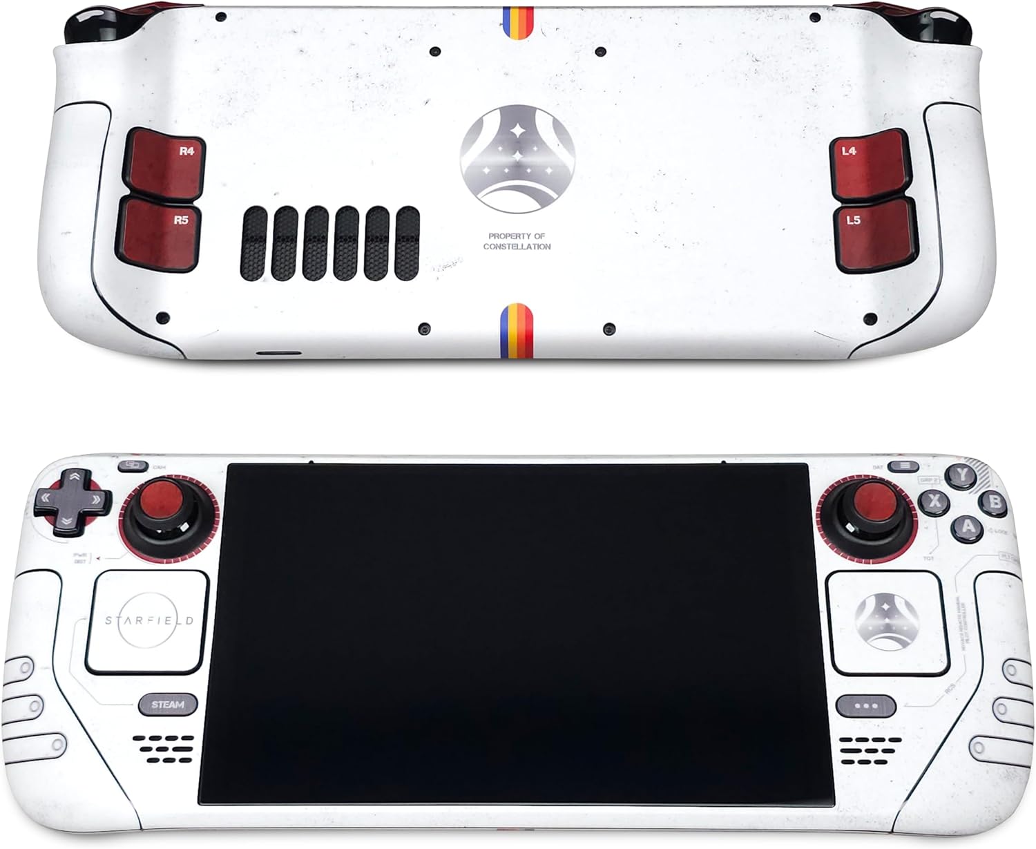 Steam Deck matte skin, Starfield edition, Full wrapping matte vinyl skin for Steam Deck (Designed by POP SKIN), Compatible with Both Steam Deck LCD Version and OLED Version.