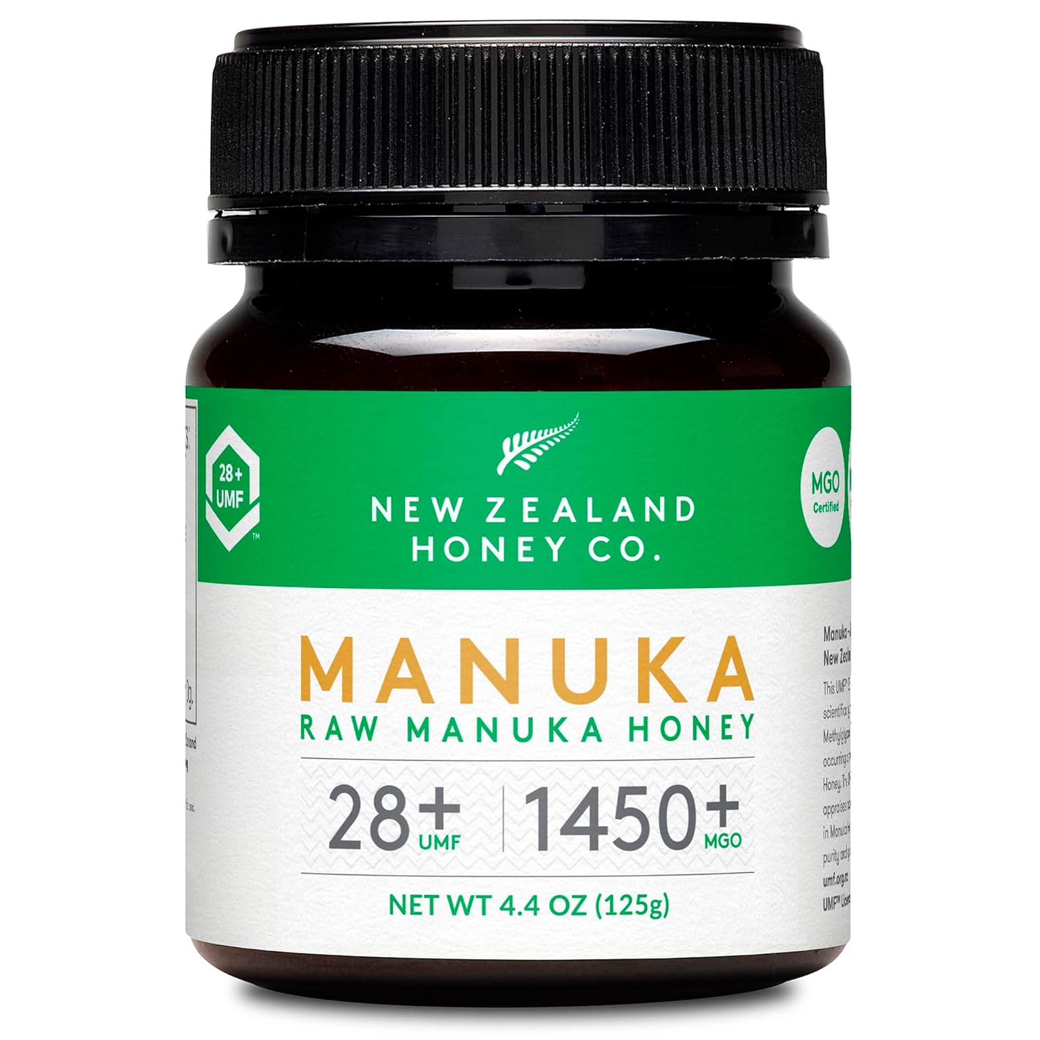 New Zealand Honey Co. Raw Manuka Honey UMF 28+ | MGO 1450+, UMF Certified / 4.4oz