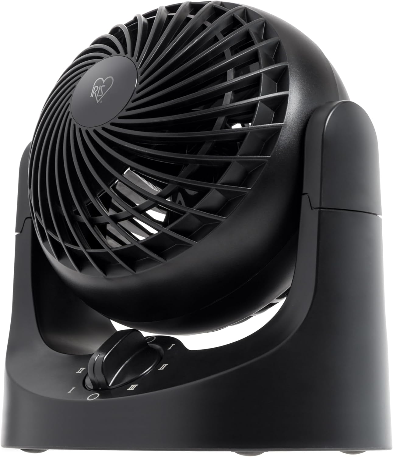 IRIS USA WOOZOO Desk Fan, Air Circulator, 3 Speeds, 32ft Max Air Distance, 112° Adjustable Tilt, 27.5db Quiet Motor, Small Fan for Bedroom, Office, Dorm, Black